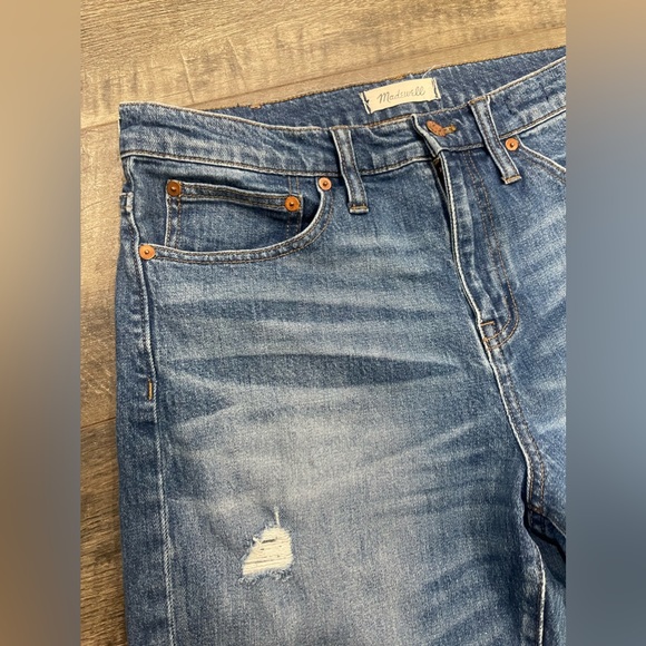 Madewell Denim - Madewell Distressed Straight Cropped Jeans